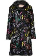 Emilio Pucci Pucci Pucci Print Quilted Coat - Black