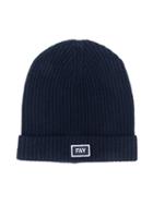 Fay Kids Logo Beanie Hat - Blue