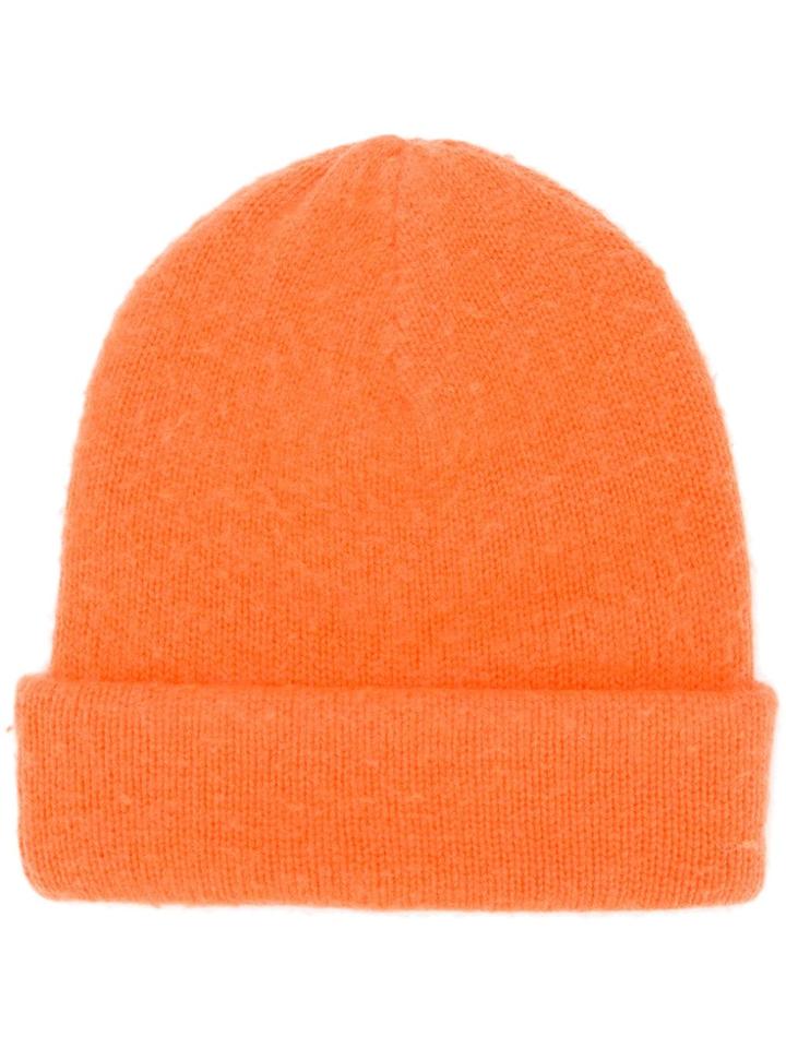 Acne Studios Knitted Beanie - Orange