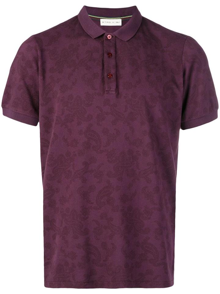 Etro Paisley Print Polo Shirt - Pink