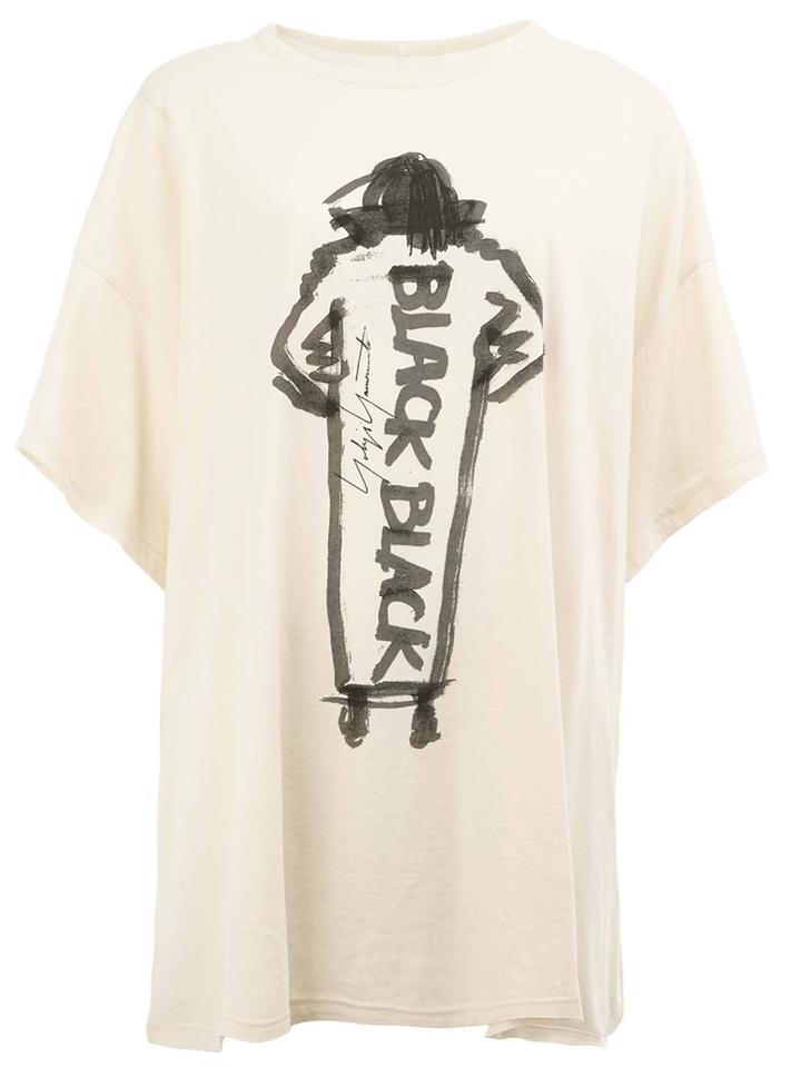 Yohji Yamamoto 'black Black' Oversized T-shirt, Women's, Size: 2, White, Cotton