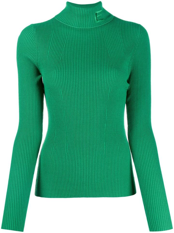 Essentiel Antwerp Tristan Embroidered Logo Jumper - Green