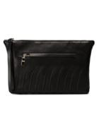 Alexander Mcqueen Ribcage Clutch, Adult Unisex, Black, Calf Leather