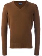 Drumohr V Neck Jumper, Men's, Size: 50, Brown, Lambs Wool