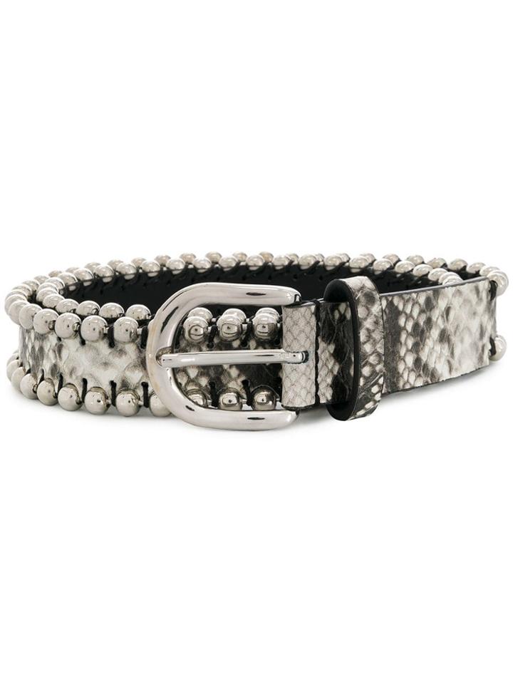 Isabel Marant Snakeskin Effect Belt - Brown