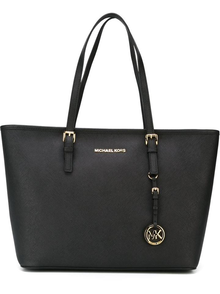 Michael Michael Kors 'jet Set Travel' Tote, Women's, Black, Leather