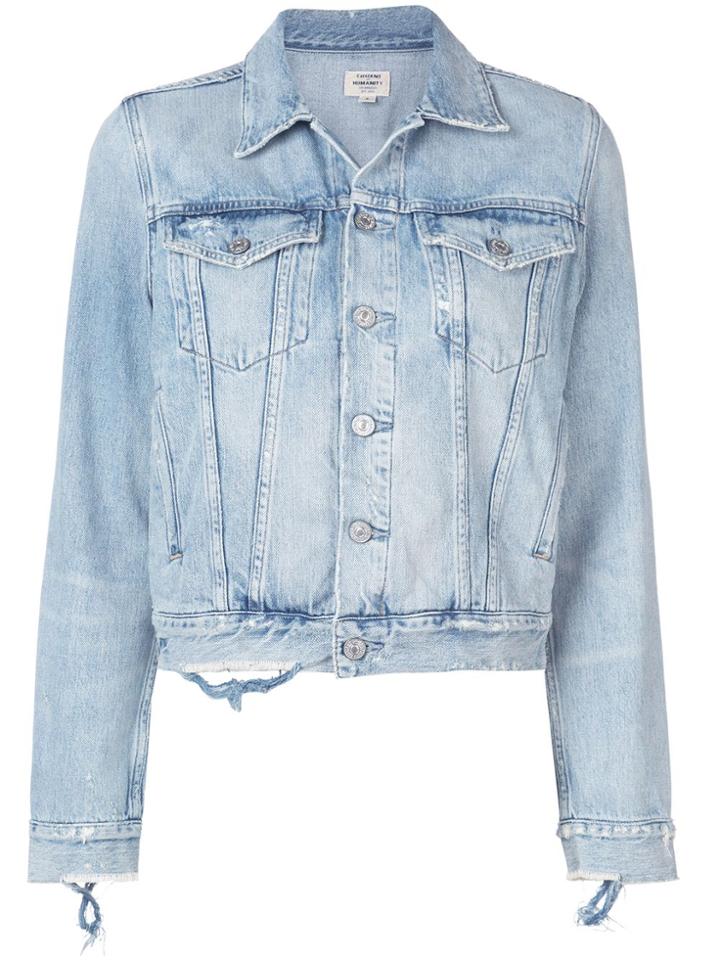 Citizens Of Humanity Distressed Denim Jacket - Blue