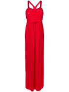 Giorgio Armani Draped Maxi Dress - Red