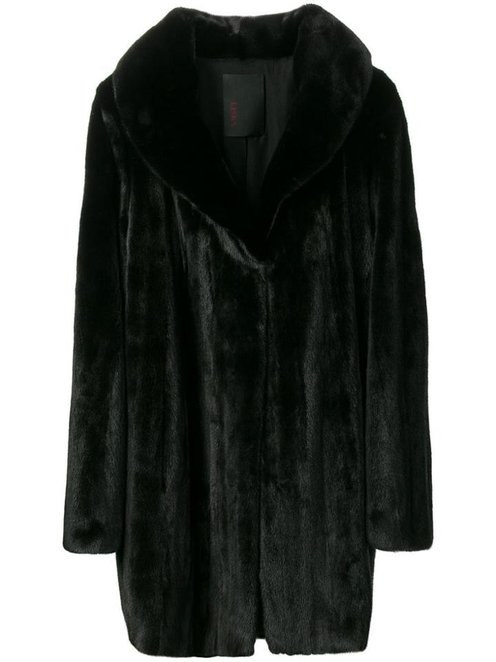 Liska Loose-fit Midi Coat - Black