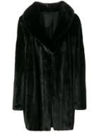 Liska Loose-fit Midi Coat - Black