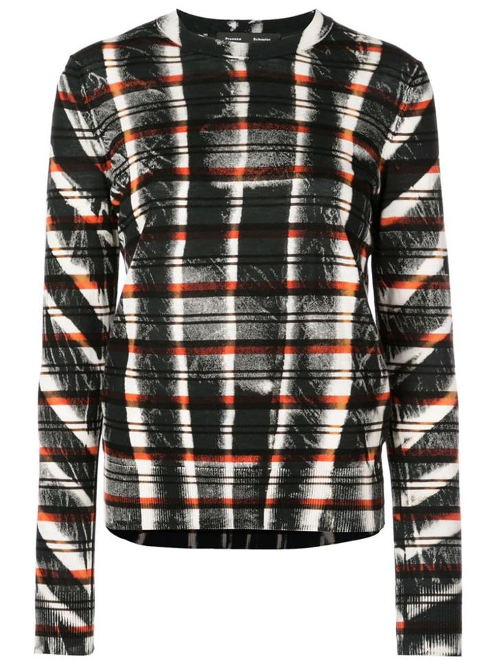 Proenza Schouler Graphic Striped Top - Black