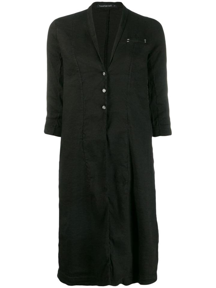 Transit Lightweight Midi Coat - Black