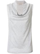 Blanca Sleeveless Fitted Top - Grey