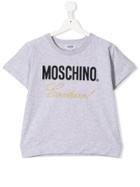 Moschino Kids Teen Couture Embroidered T-shirt - Grey