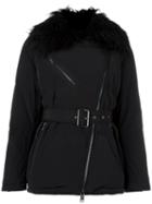 Diesel Hooded Belted Jacket, Women's, Size: Medium, Black, Feather Down/nylon/polyester