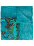 Printed Scarf - Women - Silk/cashmere - One Size, Blue, Silk/cashmere, Avant Toi