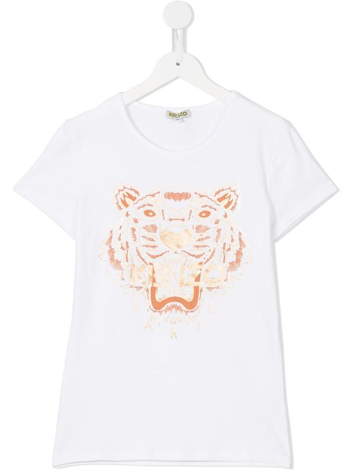 Kenzo Kids Tiger T-shirt, Size: 14 Yrs, White
