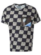Raf Simons Floral Squares Astronaut Photo Print T-shirt