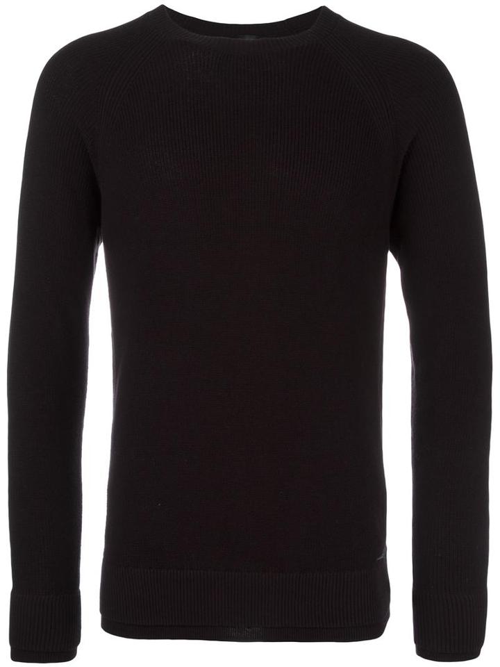 Diesel Ribbed Jumper, Men's, Size: Medium, Black, Cotton
