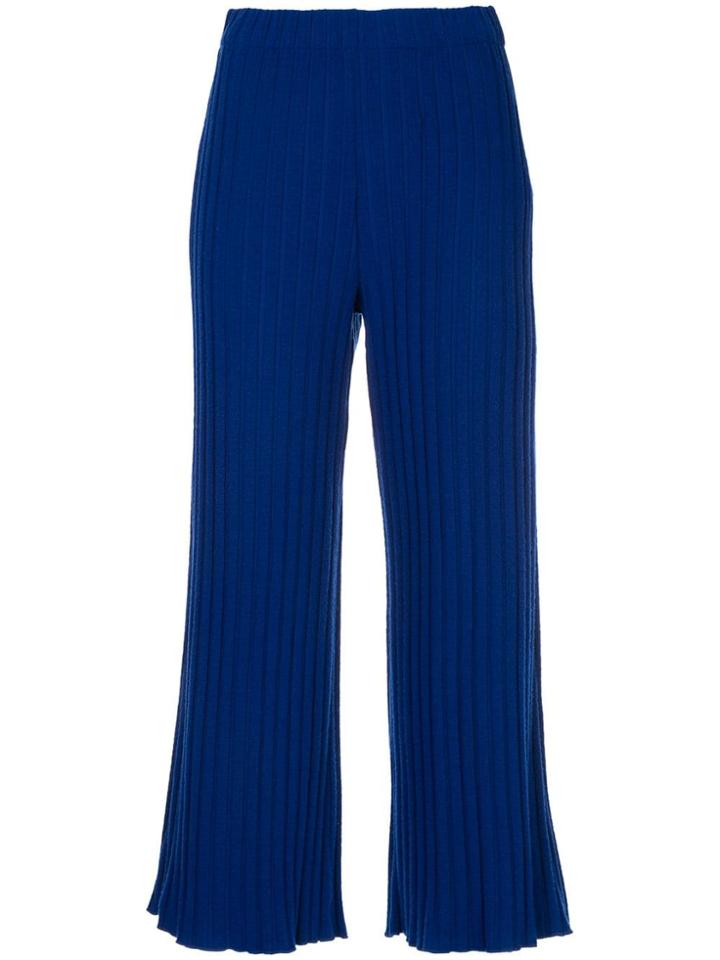Simon Miller Ribbed Cropped Trousers - Blue