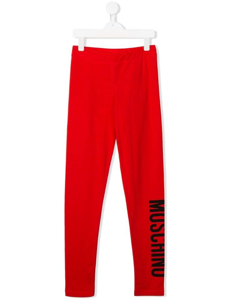 Moschino Kids Teen Logo Track Trousers - Red