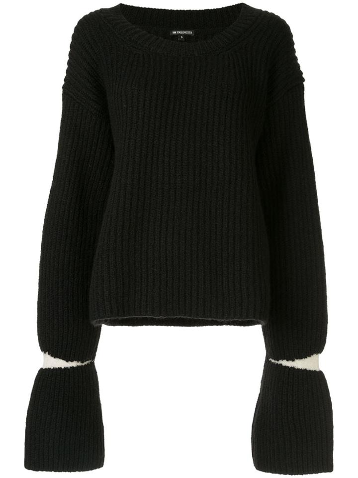 Ann Demeulemeester Claudio Slit Jumper - Black