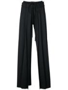 Vera Wang Pleated Front Tailored Trousers - Black