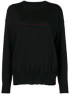 Mm6 Maison Margiela Contrast Stitch Detail Jumper - Black