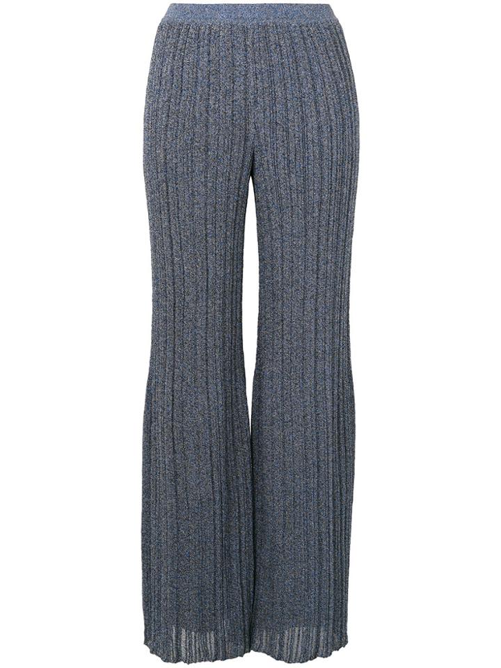 Missoni Glittery Effect Pleated Trousers - Blue