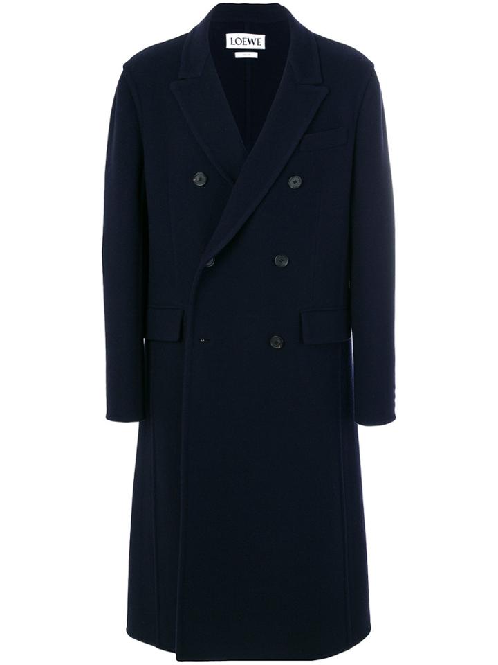 Loewe Double Breasted Coat - Blue