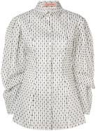 Maggie Marilyn Dotted Wide Sleeve Blouse - Neutrals