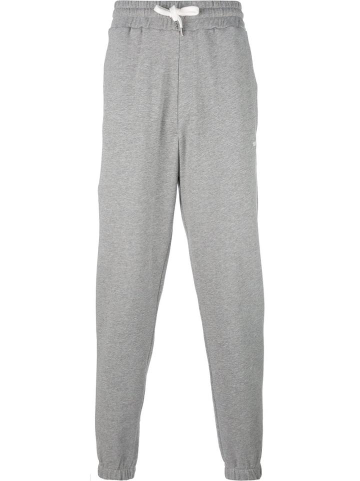 Wood Wood Elasticated Cuffs Sweatpants, Men's, Size: Large, Grey, Cotton