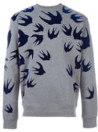 Mcq Alexander Mcqueen 'swallow' Sweatshirt, Men's, Size: Xl, Grey, Cotton/polyester
