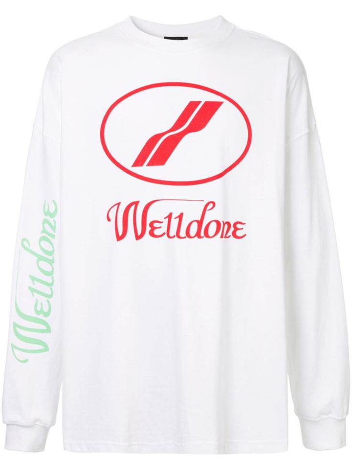 We11done Logo Sweatshirt - White