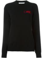 Givenchy Love Chest Embroidery Sweater, Women's, Size: Xs, Black, Viscose/cashmere
