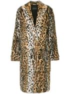 Cédric Charlier Leopard Print Coat - Brown
