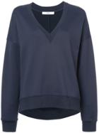 Tibi V-neck Jumper - Blue