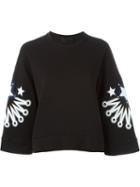 Diesel Black Gold Star Print Cropped Sweatshirt