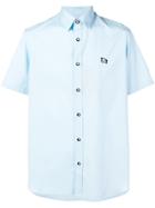 Burberry Contrast Button Short-sleeved Shirt - Blue