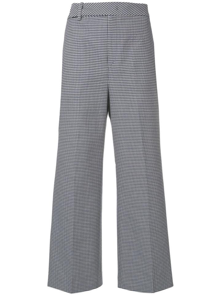 Pt01 Monochrome Cropped Trousers - Blue