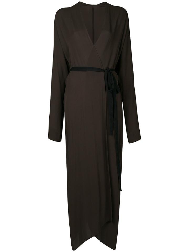 Zambesi Long Wrap Gown - Brown