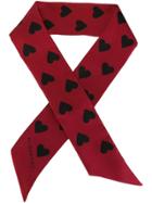 Burberry Heart Print Scarf - Red