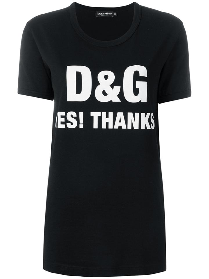 Dolce & Gabbana D & G Yes Thanks T-shirt - Black