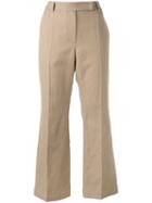 Brunello Cucinelli Cropped Flares, Women's, Size: 44, Nude/neutrals, Cotton/linen/flax
