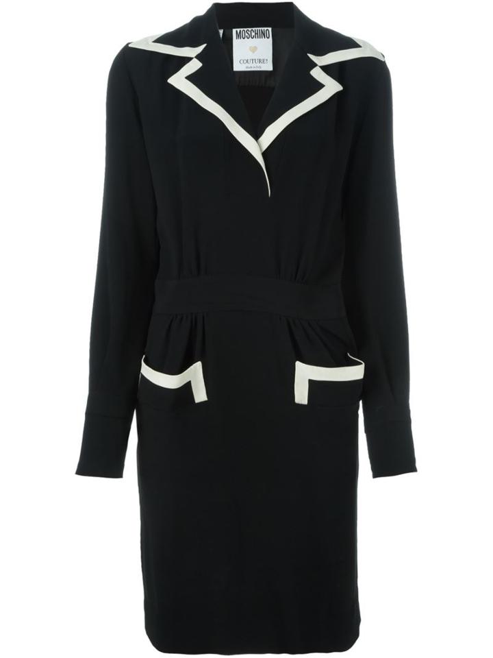 Moschino Vintage Contrast Trim Tailored Dress