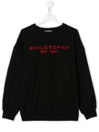 Philosophy Di Lorenzo Serafini Kids Teen Embroidered Logo Sweatshirt -