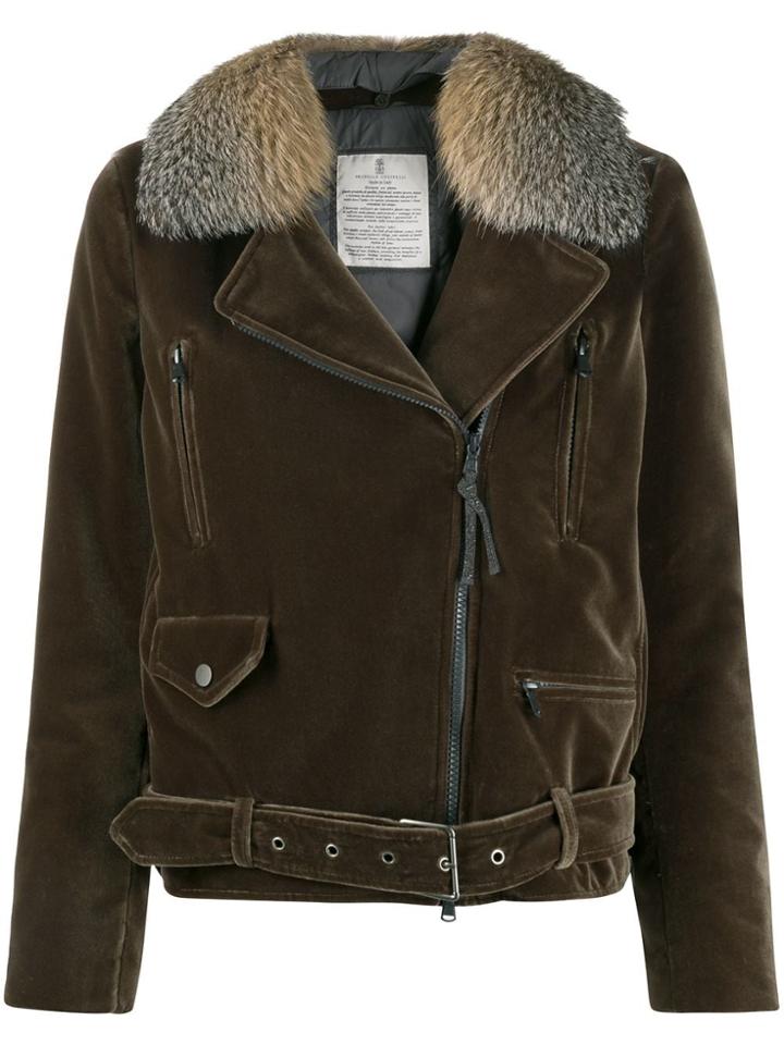 Brunello Cucinelli Buckled Zip-up Jacket - Green