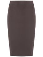 Gloria Coelho - Pencil Skirt - Women - Elastodiene/polyamide - 42, Brown, Elastodiene/polyamide