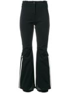 Fendi Stripe-detail Flared Trousers - Black