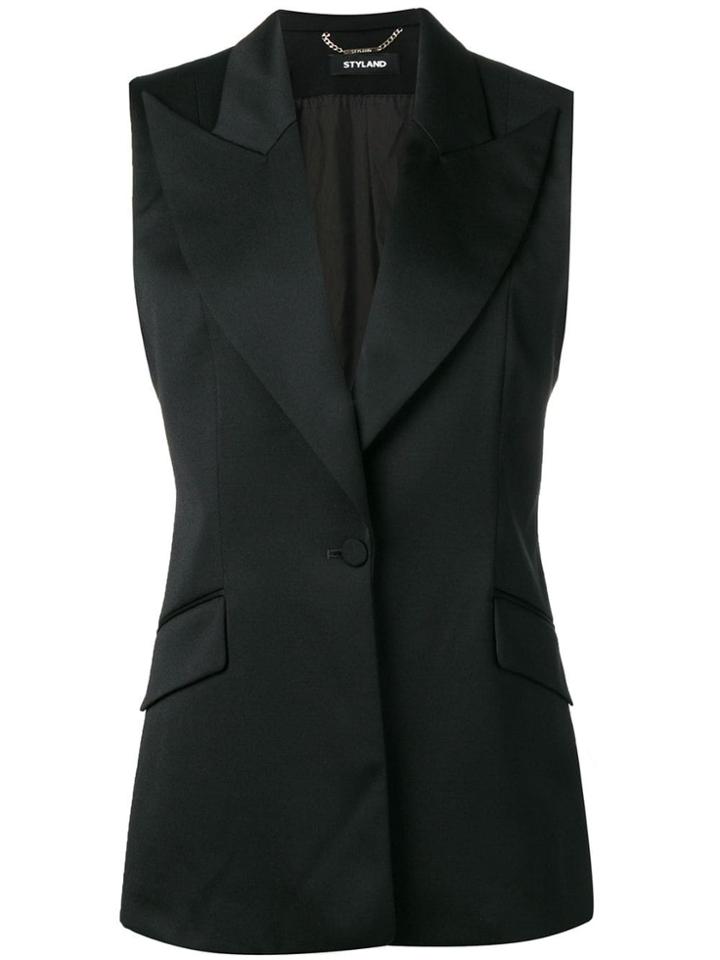 Styland Sleeveless Waistcoat - Black